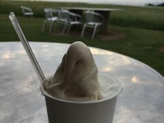 そして西海岸まで移動して　ミルミルでジェラート
ミルクと黒糖のハーフ＆ハーフです。