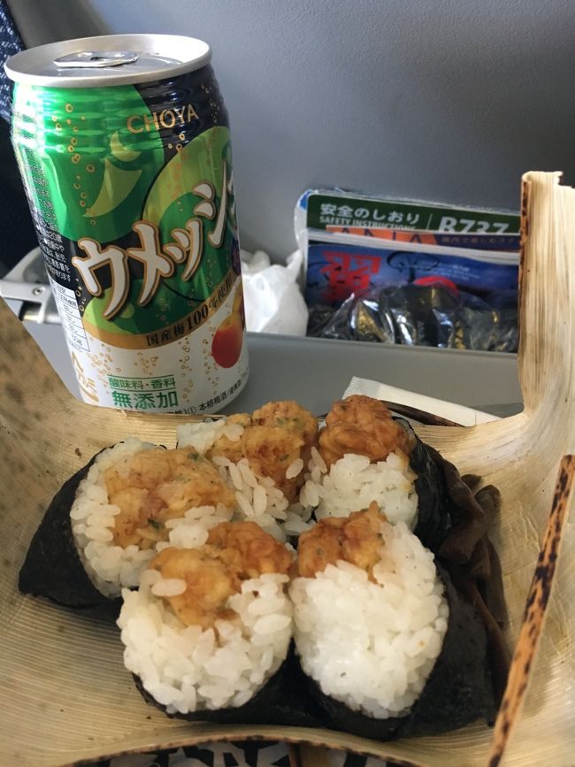 酒好きな友人とともに、天むすのお昼