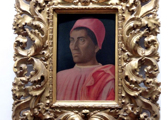 マンテーニャ「男の肖像画」<br /><br />マンテーニャは非常にリアルな絵を描きます。<br />マントヴァ侯爵夫人イザベラ・デステはマンテーニャの才能を愛し、その絵を欲しがりましたが、決して自画像は描かせなかったそうです（笑）。