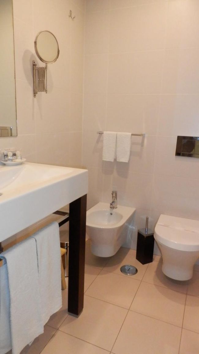 浴室も清潔。<br />ビデや、右側には浴槽が付いています。