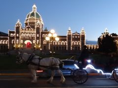 州議事堂と観光馬車もライトアップ