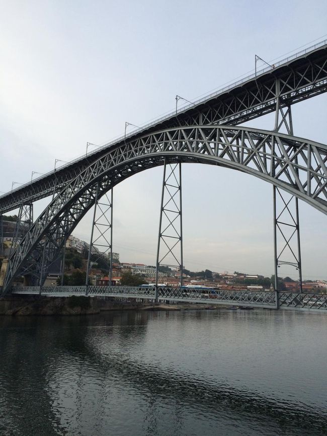 橋のたもとまで行って、下から見上げます。<br />川沿いに見学用のテラスがありました。