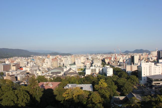 天守からの眺望、東側<br />高知市街地