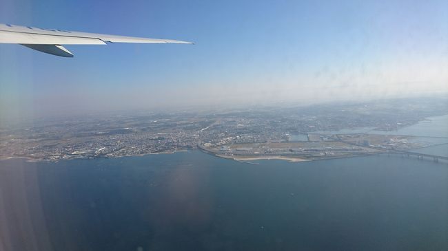 離陸後すぐ、知多半島