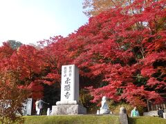 永源寺。

常陸大子駅から歩いて10分くらいのところにあります。線路と川を渡ってください。川まで行くと遠目からでも真っ赤になっていてすぐ分かりました。