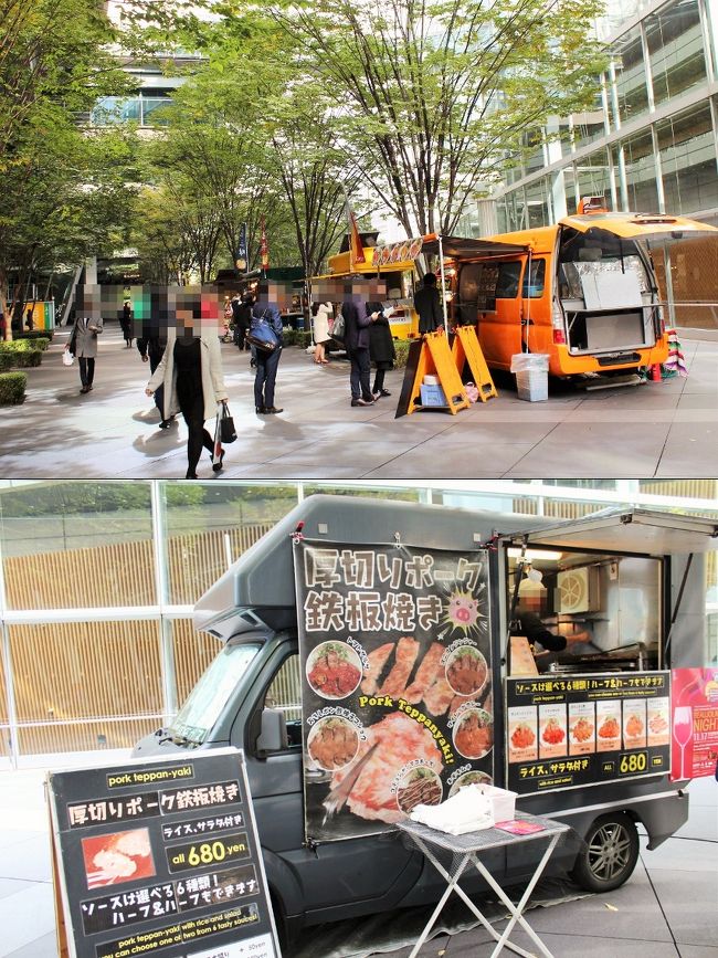 ワゴン車もたくさん出陣！！<br />ちらっと見たけれど、いろいろなジャンルのお弁当があって、あれこれ楽しめそう。<br />この辺で働いていると、毎日こんなランチ？<br />わぁ～楽しいだろうなぁ。