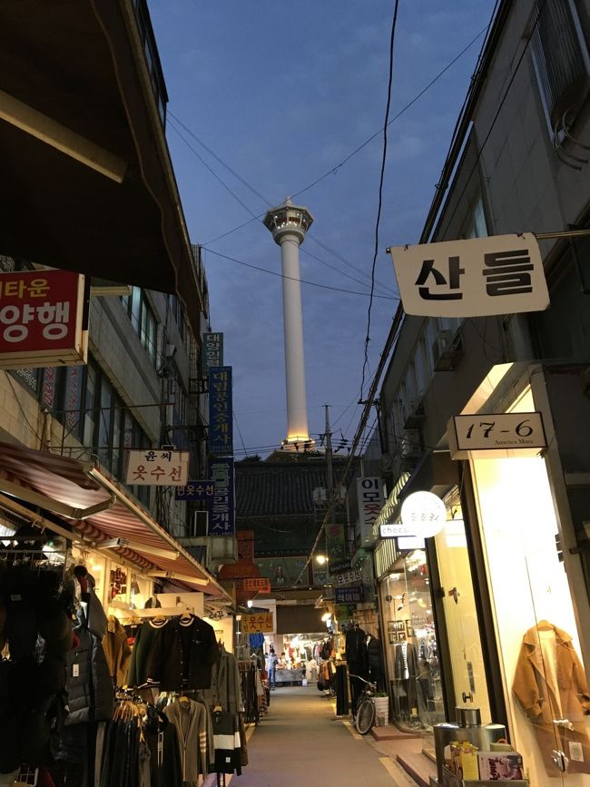 国際市場から見えた<br /><br />釜山タワー<br /><br />観光、全くしてません。<br />時間があれば、海雲台に行きたかったのに、買い物に夢中になり過ぎました。