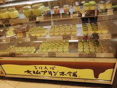 改札前のお店が開いていたので、ちょっと入ってみました。

プリン大好きなので、買ってみよう！
どれにしよう・・
