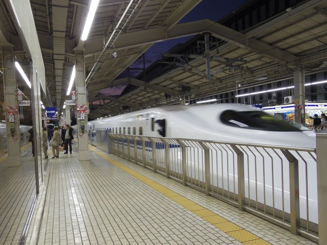 検診が何時に終わるかわからないので新幹線自由席です。<br />東京駅１５：００発の新幹線、右側２席空いているかな？発車時刻が迫る中、１号車まで歩いて空き見つけました。でも途中でどんどん乗ってきたので隣もふさがりました。３列の方は中央の席が空いている割合が多かったので、３列の方に座ればよかった。<br />