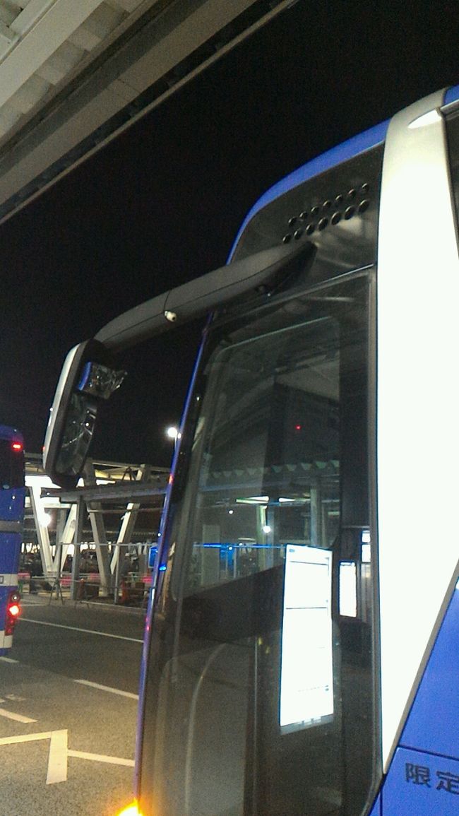 始発リムジンバス到着<br /><br />前旅行した時は外が明るかったのに。<br />冬ですな。日が短くなりました。<br /><br />次はいついけるかな。冬の台北も行ってみたいな～<br />