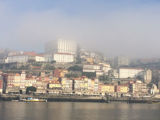 5日目はポルト観光。朝のポルトは霧が濃く目の前が真っ白に。そのため、家の腐敗を防ぐためにタイルの壁の家や建物が多く見受けられます。