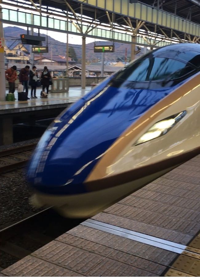 北陸新幹線で帰ります。<br />軽井沢の紅葉、素晴らしくきれいでした。<br />また行きたいな～♪