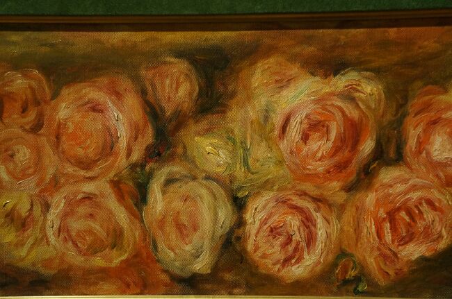 ピエール=オーギュスト・ルノワール「ばら」年代不詳<br />こちらは蒲田で小さな病院を経営しながら作品を集めてこられた山本英子さんという方からの寄贈作品のうちの1枚とのことです。<br /><br />