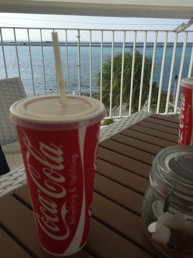 海が目の前なり♪ 素敵な雰囲気♪<br />このサイズがアメリカンサイズ（笑）<br />横須賀基地のマクドナルドやグアムのマクドナルドのアメリカンサイズ並みで沢山飲めました♪