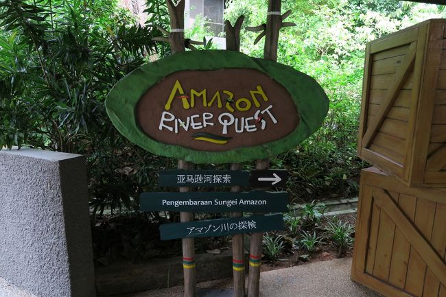 そして唯一有料（ＳＧＤ５）というアマゾンリバークエスト。ボートで動物を見て回るという趣向らしい