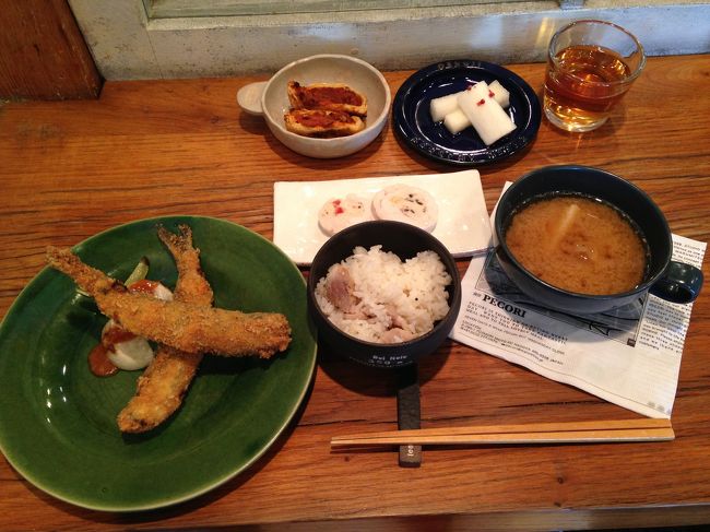 どれも美味しかったです。イワシの中にはレモンと、チーズ入りとの手の込みよう。この後に出てくるカボチャとキャラメルアイスもうまうま～(^o^)/studio mの食器が欲しくなる。