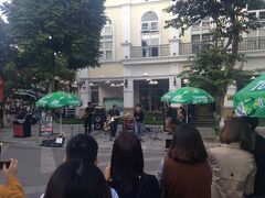 水上人形劇前のバンド