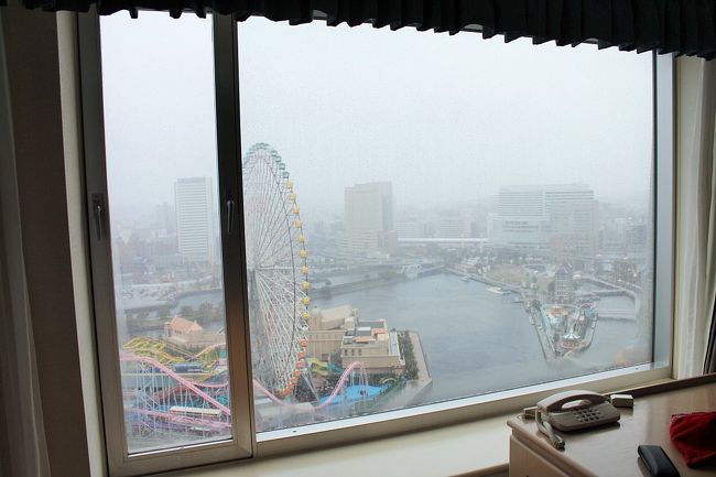 昨日は、夜中まで横浜の煌めく夜景を楽しみたかったんだけれど、夜行バスの疲れ？？<br />やっぱり眠いよ～～。<br />残念ながら睡魔には勝てず、1時ごろには就寝。<br />そして、7時！すっきりお目覚め♪<br />窓の外は雨。<br />今日は雨が時々降る予報なんだよね～～街歩きに傘持ちたくないなぁ。<br />街歩き時は止んでくれないかしら(笑)<br />