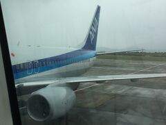 石垣島に到着。あいにくの曇天です。
