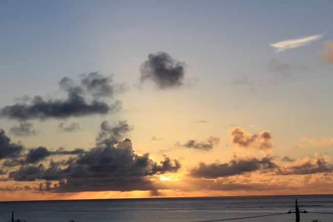 水平線から昇る朝日なんてなかなか見られないので、とてもいい経験でした。