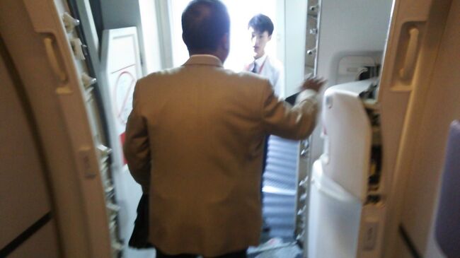 そして明け方、上海空港も一番降機。<br />