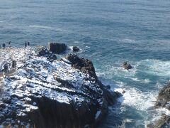 そういうお店群を抜けると…

東尋坊。
冬の日本海は、ひたすらに冷たそうだ。