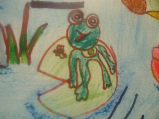 何と言っても、カエルさんを描いていてくれたのが嬉しかったんだケロ～。<br /><br />きっとこの子は真っ直ぐに育ってくれることでしょう(^▽^;)。