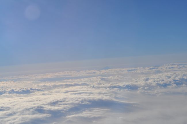 　遠くに富士山が見えました。