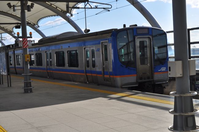 　仙台からの電車が到着しました。