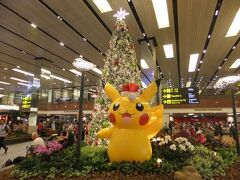 　シンガポールチャンギ空港はピカチュウ祭りでした。(笑)　航空券バラで買っている関係上、一旦入国して、チェックインして即出国。ゆとりのある工程にしたため、四時間待ち。
