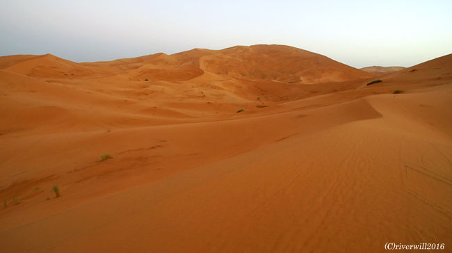 出発は、気温が比較的低い、午前中に行います。<br /><br />本日の目的地は、このジェビ砂丘の向こうにある「ブラックデザート」に住む、<br />ベルベル人のノマド（遊牧民）ファミリーの民家。