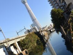 北十間川に映りこむスカイツリー

枕橋の上から。
対角線に収めようとしましたが、溢れちゃいました。