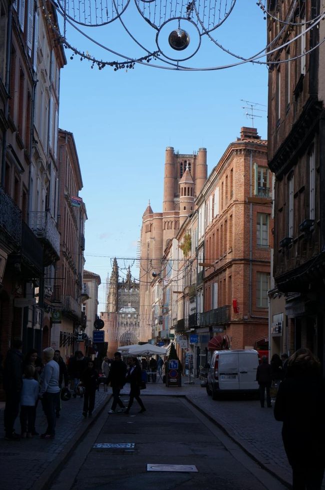 奥にサント・セシル大聖堂が見えます