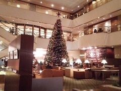 ホテルの戻り翌日に備えて就寝します。
ロビーのクリスマスツリーが立派でした。

