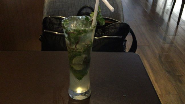 最後のお酒。モヒートです。