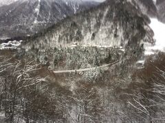 12時50分、松本行きの特急バスは高山バスセンターを出発した。
都市部を抜けて山間の深部へ進むにつれ、薄曇りの空は鉛色の濃度を深めていく。
山襞が折り重なる隙間を通るように道が走り、バスのエンジンが唸りを上げて坂を登っていった。
