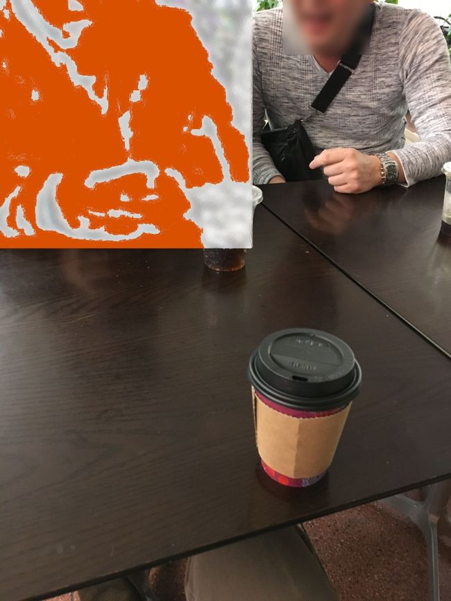 出口で謎の怪僧ミー太郎氏が待ち構えていました。初ムロショットの罪で逮捕され、ＴＩＡＴシャワールーム前のコーヒーショップまで拉致られました（汗