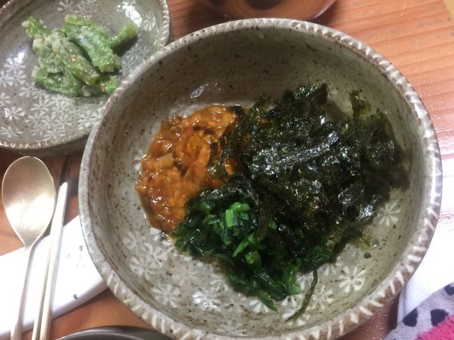 メインはホヤのビビンバ。