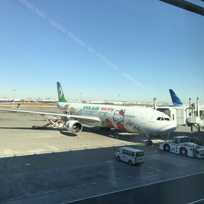 今回はエバー航空。キティちゃんᕦ(ò_óˇ)ᕤ“