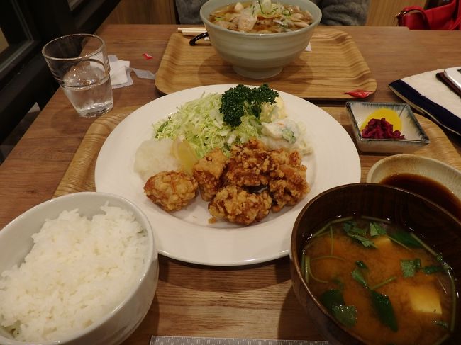 夫はから揚げ定食<br />おろしポン酢でさっぱり味でした。<br />