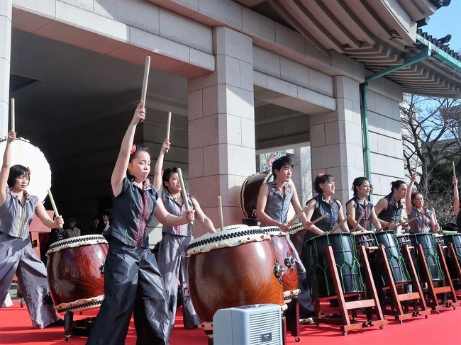 東博新年1/6 博物館に初もうで 和太鼓で幕開け ☆〔批魅鼓〕の