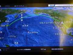 ヒューストンまでの飛行ルート。

ヒューストンには定刻より早い7時頃に到着。確か2月にはなかった自動入国審査端末が設置されていましたが、出力された紙に×印が付いていたため審査窓口に並ぶことになり、進みが遅い列に回されてしまったので、保安検査も経て出発ゲートのエリアに入れたのは7:53頃でした。結構多くの人に×印が付いていたようですが、どういう基準なのかは未だ分かりません（2月にロサンゼルスで入国した際は×、11月にニューヨークで入国した際は○でした）。