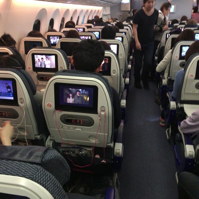 前回インターがＪＡＬのファーストだっただけに、格差が・・・<br />ＪＡＬのＹと比べてもシートがちゃちい・・・<br />国際線なのに31列までなうえに、帰国便の前日は客少なくて運休とか・・・不人気すぎ！<br /><br />788