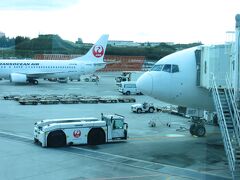那覇空港に到着。
今回搭乗したのは B777-200 JA001D。
この機体は懐かしい日本エアシステムのですね。

乗り継ぎの石垣行はお隣21番スポットになります。