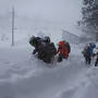 谷川山麓の土合で雪訓　大雪でなかなか味わえないラッセル体験