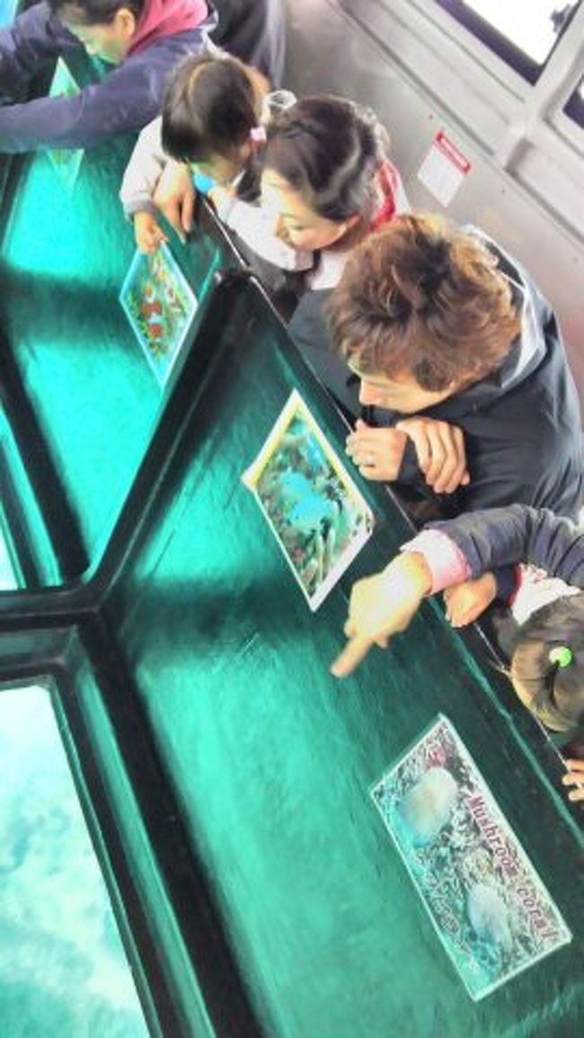 孫たちも小魚を見て　「じじ　あ・あ・あ　ぎょー！」ってまだ言葉にならないけど<br />お魚　見つけたらしい＾＾；<br /><br />強風で波も高かったからお魚は少し見ただけ．．．。<br />サンゴも死んでいるみたい！<br />やはり時季を選んで来るべきですね。