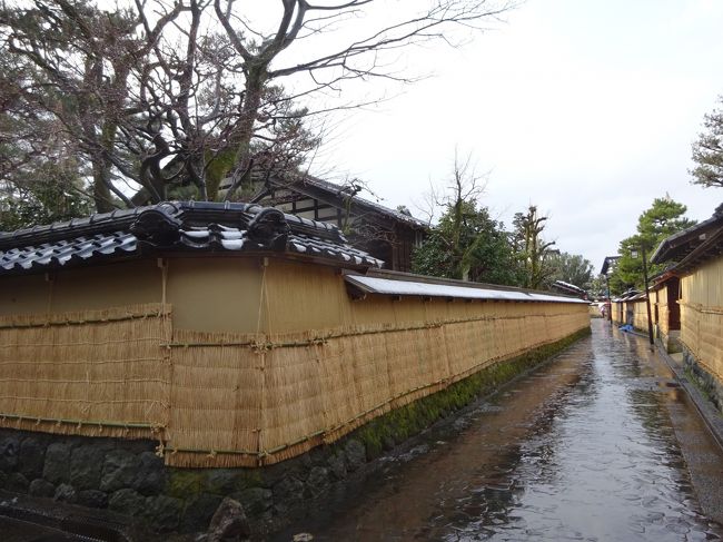 雪や凍結から土塀を守るための菰掛けなされているのは、金沢ならではの景観だと思います。