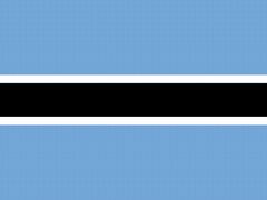 【ボツワナ共和国の国旗と豆知識】

■　ひと時、日本の国債の格付けが、アフリカの小国【ボツワナ】に抜かされた、と騒がれた、あのボツワナです。

■　「ボツワナ」とは、「ツワナ族の国」という意味らしい....

■　面積は、フランスと同じぐらいで内陸（つまり海が無い）。

■　世界一のダイヤモンド鉱山がある国（世界のダイヤモンドの２５％はボツワナ産）ですと！

■　世界最大のアフリカゾウの生息地（とは言え...動物には国境は関係ないんで....）

■etcetc

だそう～です。