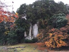 戻りのバスの車窓から宇陀川の対岸に弥勒摩崖仏が見えた。