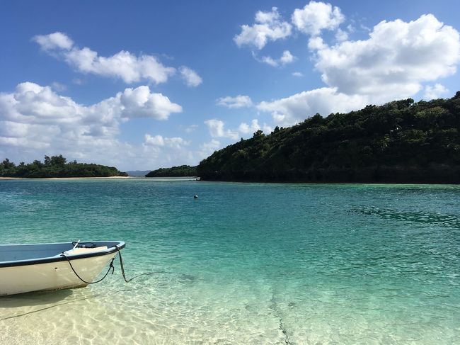 鍾乳洞の後は川平湾～。ホントにキレイ。海外行かなくてもこんなに素敵な海がある♪